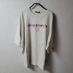 drug store's Tシャツ、グレー ドルマンスリーブ未使用、タグ付き