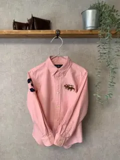【ラルフローレン】美品シャツ 男の子女の子兼用 120 BigPony刺繡アリ