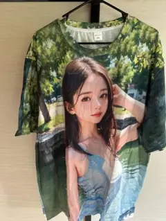 人物プリント Tシャツ 1XL