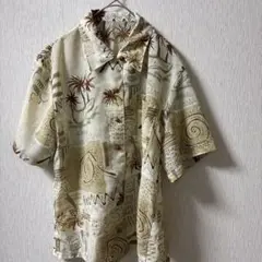 手作り　半袖ブラウス　可愛い　アロハ　洗濯簡単　速乾