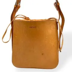 良品　BREE ブリー　ショルダーバッグ　レザー　ブラウン　斜めがけ　巾着