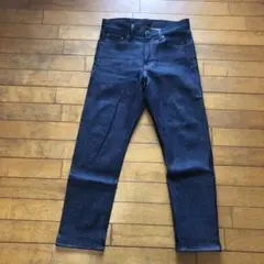 UNIQLO★セルビッチ赤耳リジット生デニム ストレッチタイトジーンズ★W29