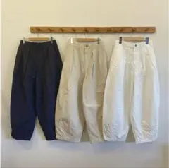 【期間限定値下】新品！《grin》コットンリネンシーチングカーブパンツ