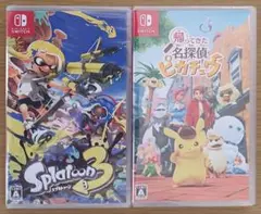 【2本セット品】スプラトゥーン3☆新品☆帰ってきた名探偵ピカチュウ