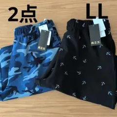 しまむら　 ショートパンツ LLサイズタグ付き　2点セット 迷彩・イカリ柄