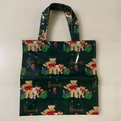 ⭐︎美品★ Harrods テディベアデザイン トートバッグ ハロッズ　クリスマス