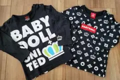 BABYDOLL ミッキー 長袖 Tシャツ 2枚セット