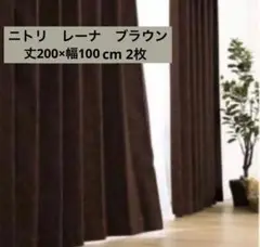ニトリレーナ ブラウンカーテン 200cm×200cm 2枚