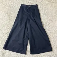 【美品】 ヨーガンレール コットン ワイドパンツ ネイビー