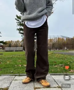 nugu nerd コーデュロイカラーパンツ　rubiaさん