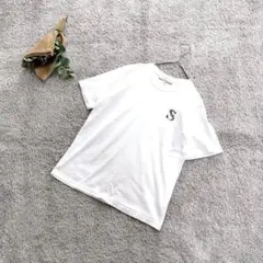 B1598✨値下げ✨【自由区】ロゴ入り半袖Tシャツ/38/コットン/ワンポイント