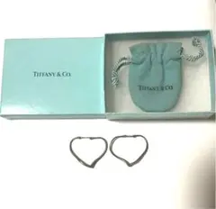 Tiffany ティファニー オープンハート フープ ピアス S