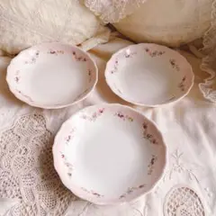 お値下げレア♡イマン♡grace時代プレート3枚セットマニーローズ陶器薔薇