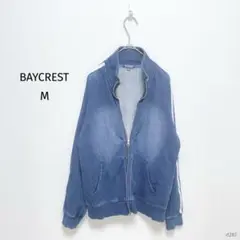 ベイクレスト|メンズ•ストレッチデニムジャージ【M】サイドライン ユーズドカラー