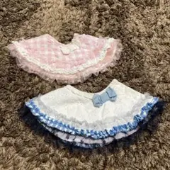 フリル付きスタイ2点セット