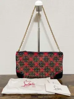 美品/Christian Louboutin/ルビポッシュ/スパイク/チェーン