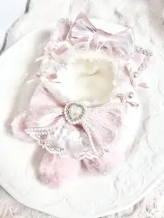 おすわりぬい服 10cm 11cm 12cmちびぐるみ ホワイト ピンク ねこ