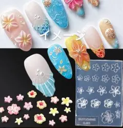 匿名配送☆ハンドメイド用シリコンモールド☆ハイビスカス プルメリア ネイル