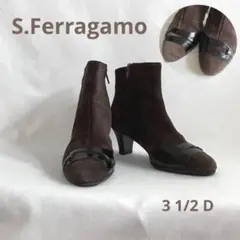 ☆ 希少サイズ 3 1/2D ☆ フェラガモ ショートブーツ ☆ 21cm 程☆