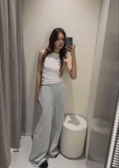ZARA HEAVY COTTON スウェットパンツ　 グレー XS