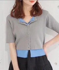 【タグ付き未使用】tiptop レイヤード風カーディガン
