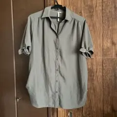 しまむら　半袖シャツ 袖リボン　Ｌ