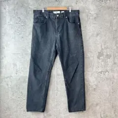 Bershka Man ブラックデニム　ヴィンテージ L ワイド　テーパード
