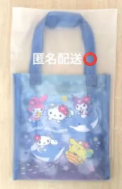 サンリオくるっとまわしてサンリオキャラクターズ　サマーチャレンジ　ビニールバッグ