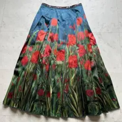 レア品✨️GUCCI シルク フラワー プリーツスカート スパンコール装飾