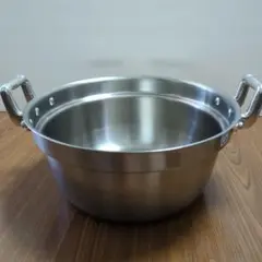 新品大容量業務用ステンレス製両手鍋27cm EBMモリブデンジ 炊き出し