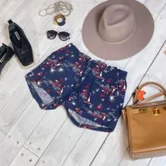 『OLD NAVY』ショートパンツ　総柄　ヨット柄　短パン　レディース　Sサイズ