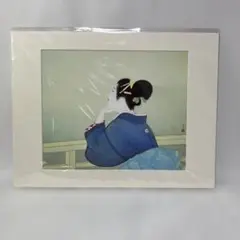 Amazon.co.jp: 上村松園 「待月」 木版画 美人画 限定350部 額装
