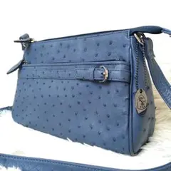 【極美品】JRA認定 Laquju ラクジュ ショルダーバッグ オーストリッチ