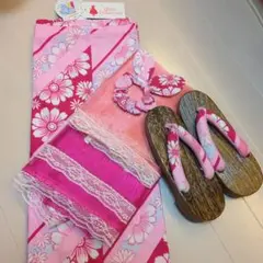 Little Princess 花柄浴衣 130サイズ 新品
