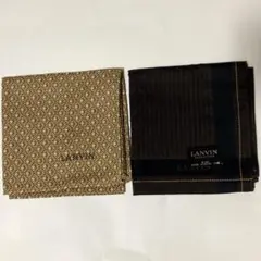 ランバンLANVIN メンズハンカチ　2枚セット
