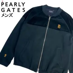 PEARLY GATES パーリーゲイツ ベロア切替 ジャケット ネイビー 4
