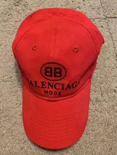バレンシアガ balenciaga ロゴ キャップ 赤