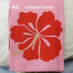 ハイビスカスプリントの綿生地1m50cm×110cm