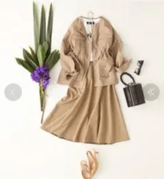 定価4万円 martinique ♡ サファリブルゾン ノーカラー ジャケット
