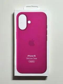 【新品】純正 iPhone 16 シリコンケース・フクシア②