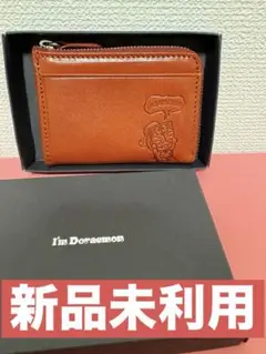【新品】ドラえもん　財布　ウォレット 小銭入れ コインケース レザー　オレンジ