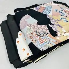 黒留袖 着物 正絹 3着 着物まとめ売り S-2102