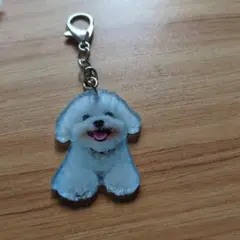 新品未使用の可愛いワンチャンのキーホルダーです