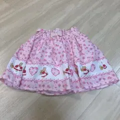 タグ付き未使用　サンリオ　マロンクリーム　花柄　ピンク　スカート　100