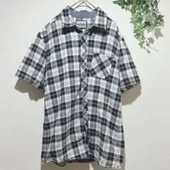 【しまむら】【VILLAND】メンズ　チェック柄 半袖シャツ LLサイズ