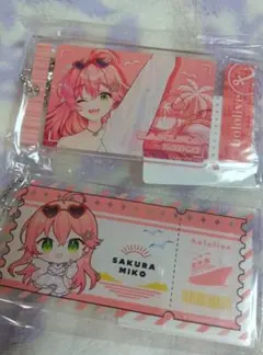 DMMスクラッチ　ホロライブ　さくらみこ　アクリルキーホルダー2点