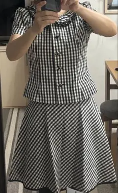 M'S GRACY エムズグレイシー　ギンガムチェック　半袖セットアップ