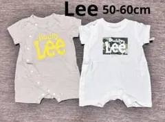 タグなし未使用　Lee ロゴ入りロンパース2枚セット　迷彩柄.シンプルデザイン