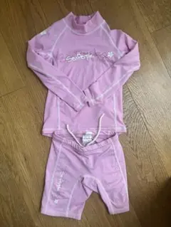 SeaPeople ピンク ラッシュガードセット 100