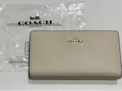【新品】コーチ COACH 長財布 スリム ジップ ウォレット　ホワイト